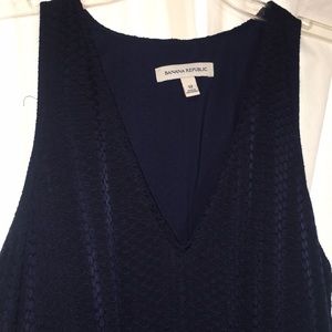 Banana Republic Navy Honeycomb Tank Dress